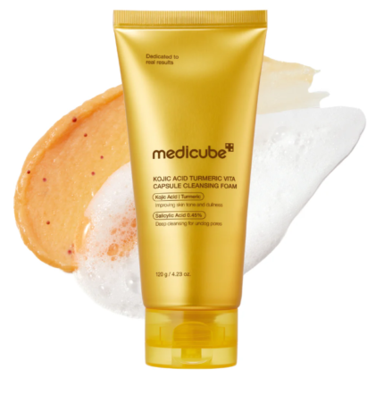 Medicube Kojic Acid Turmeric Vita Capsule Foam Cleanser